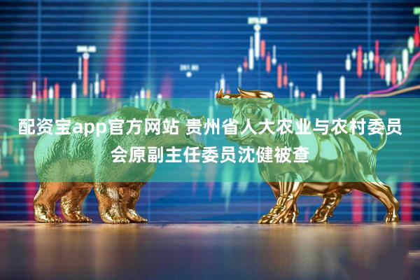 配资宝app官方网站 贵州省人大农业与农村委员会原副主任委员沈健被查
